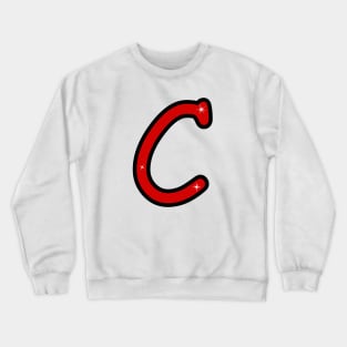 Letter C. Name with letter C. Personalized gift. Abbreviation. Abbreviation. Lettering Crewneck Sweatshirt